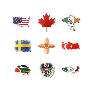 아이티알,LX 캐리어 스티커 국기 스타일 9개입 A플래그
