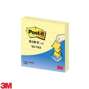 아이티알,LX 3M 포스트잇 팝업 노트 리필 KR-330 옐로우라인
