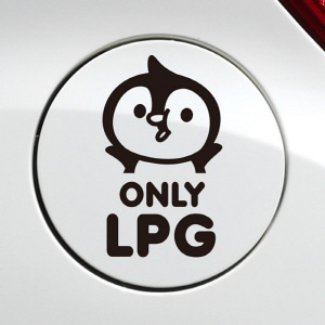 아이티알,LX 팽글이 only LPG 자동차 주유구스티커 블랙