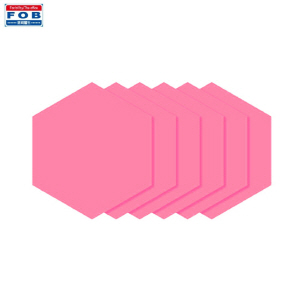 아이티알,LX 포비 육각보드 고무자석 174 x 200mm 6개입 핑크