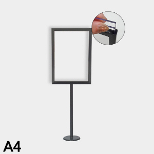 아이티알,LX 테이블 POP꽂이 양면 A4 삽입식 긴 기둥형 스틸